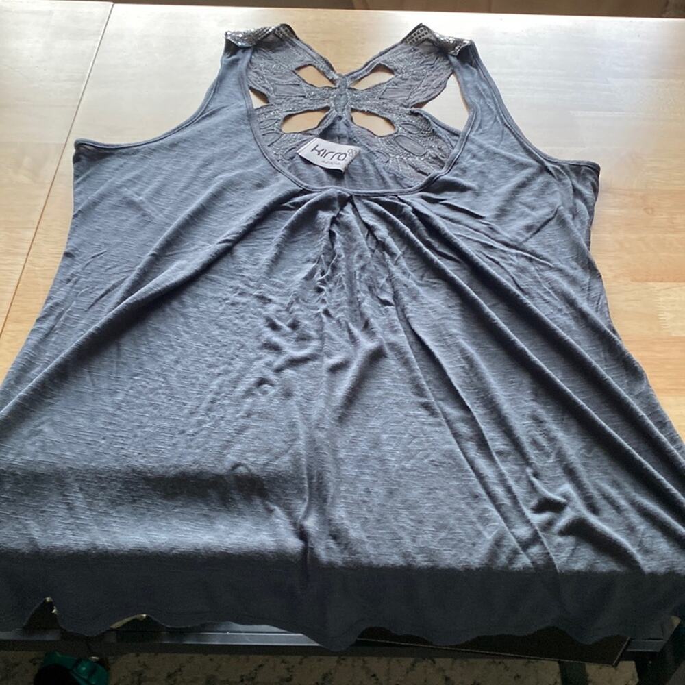 KIRRA sequin butterfly tank top